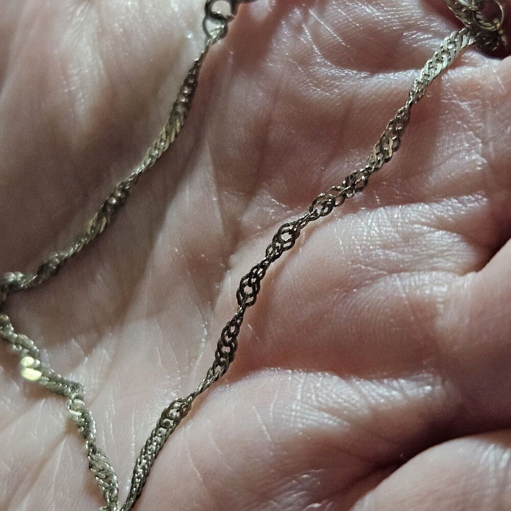 Sterling Silver Dainty Chain Bracelet Size 6-6.75"